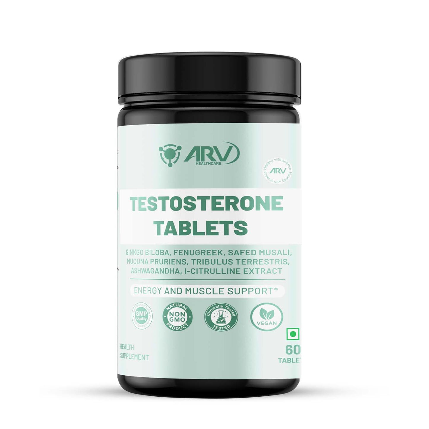 ARV Healthcare Plant-Based Testosterone Booster for Strength (60 TABLTES)