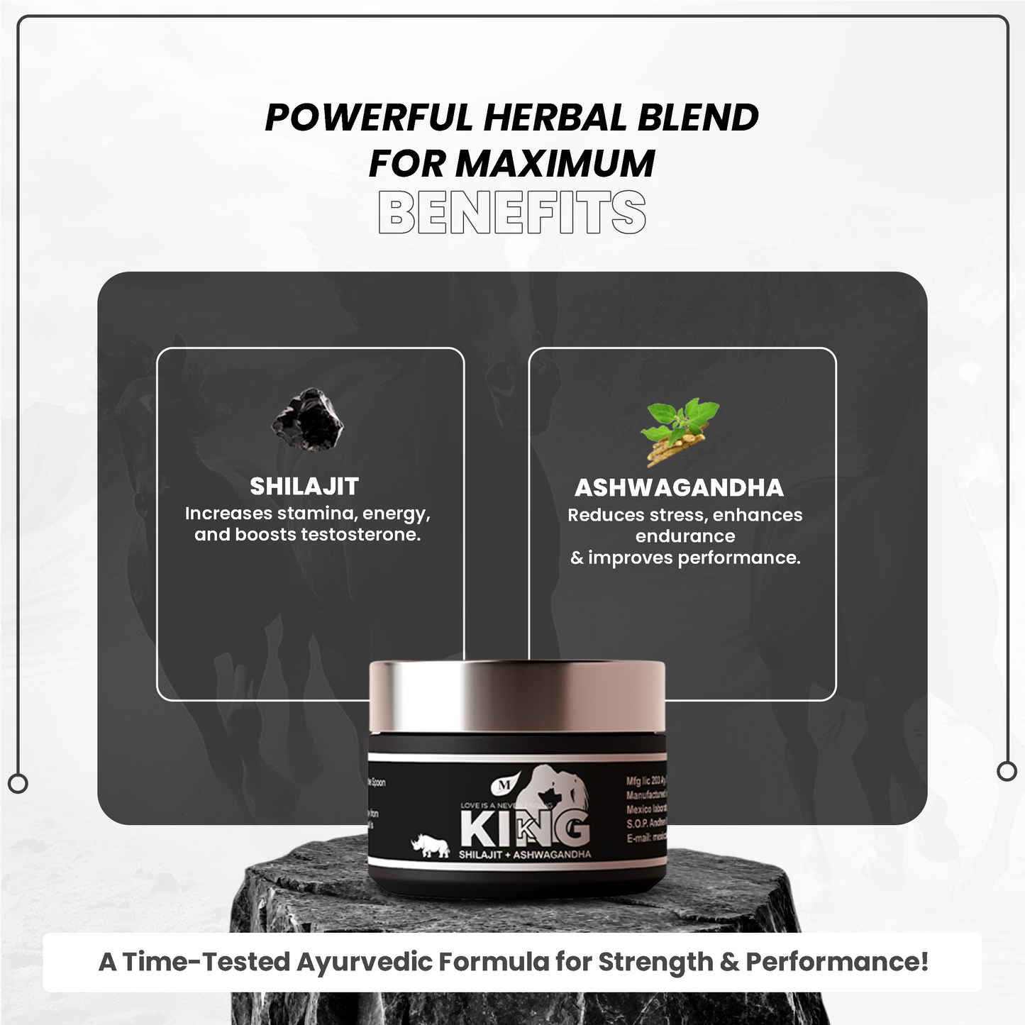 KING K SHILAJIT+ASHWAGANDHA  Resin (30 GRAM)