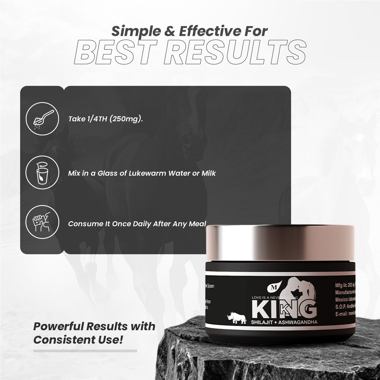 KING K SHILAJIT+ASHWAGANDHA  Resin (30 GRAM)