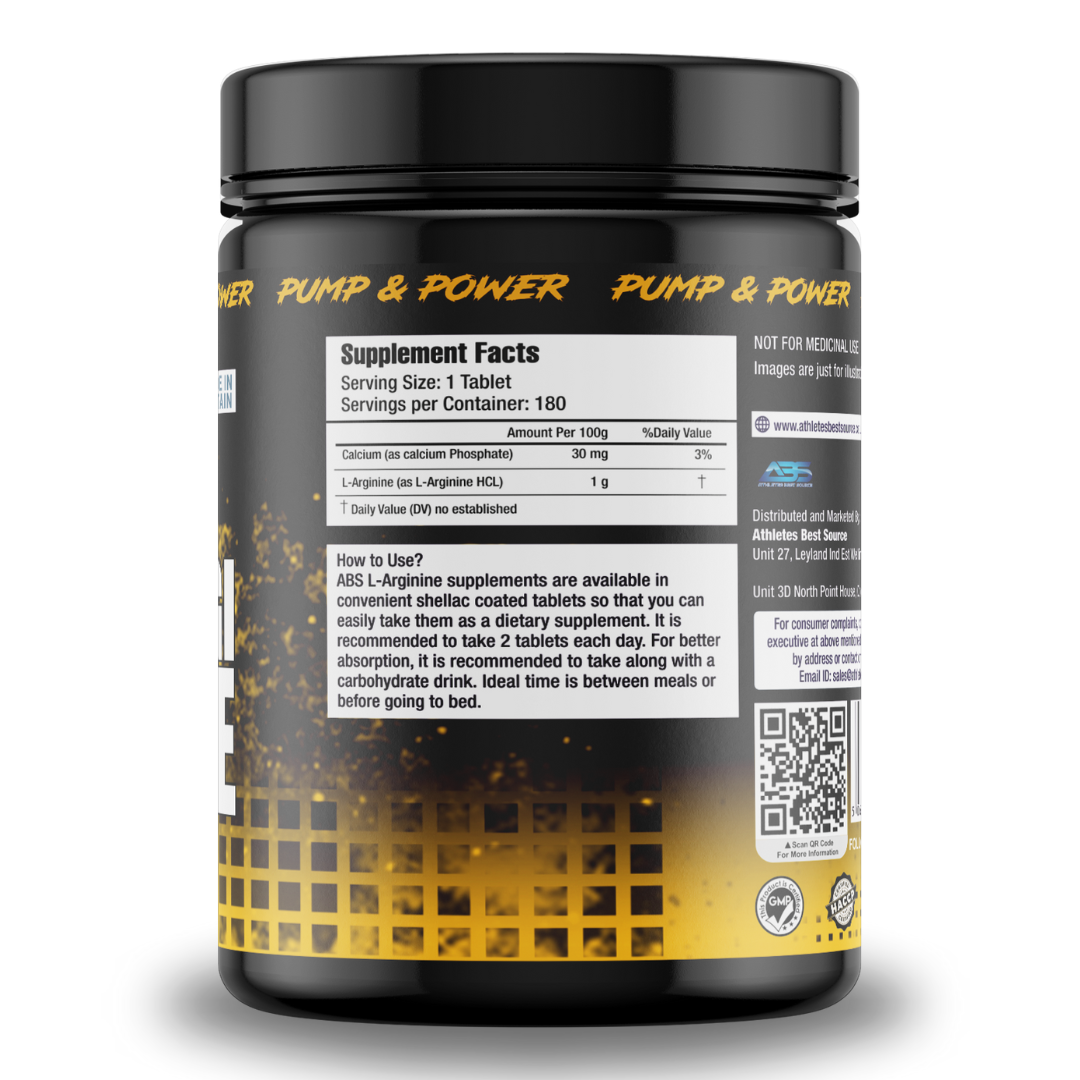 ABS – L-Arginine 3000mg for Muscle & Energy (180 TABLETS.)